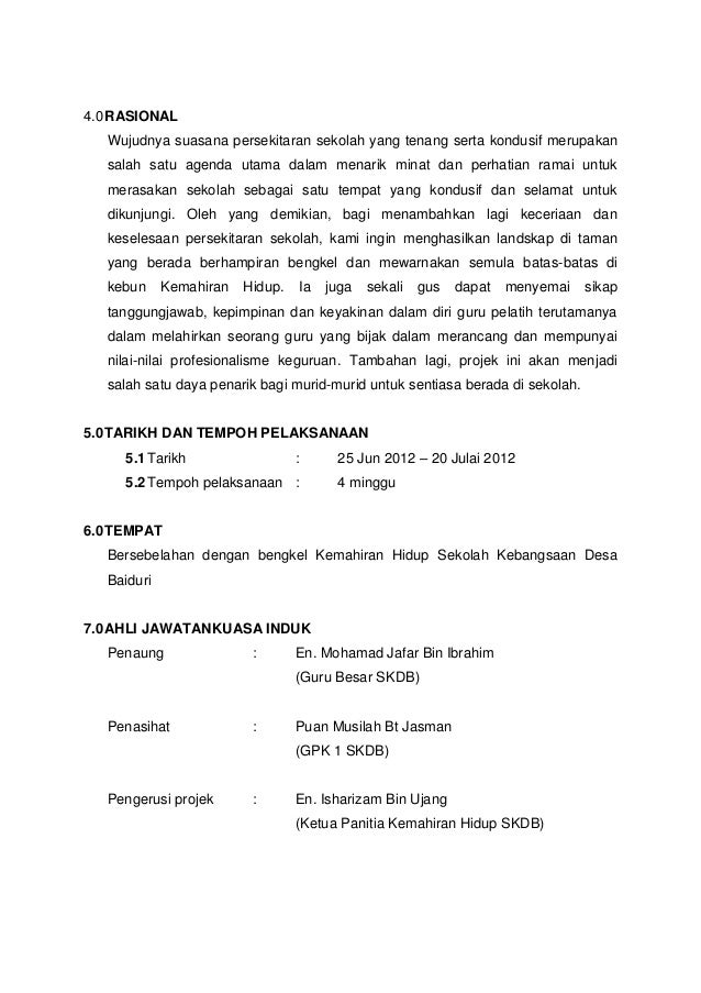 Kertas kerja kebun dan landskap