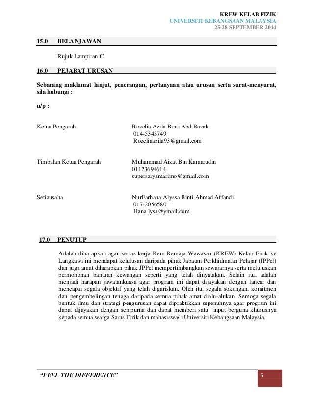 Kertas kerja kem remaja wawasan (krew) kelab fizik