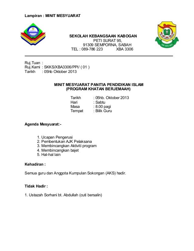 Kertas kerja khatan sk kabogan semporna sabah