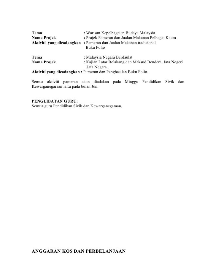 contoh kertas kerja program khidmat masyarakat