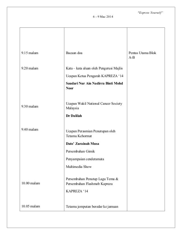 Kertas kerja program