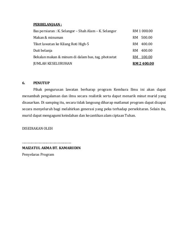 Contoh Surat Kertas Kerja Gunting Rambut