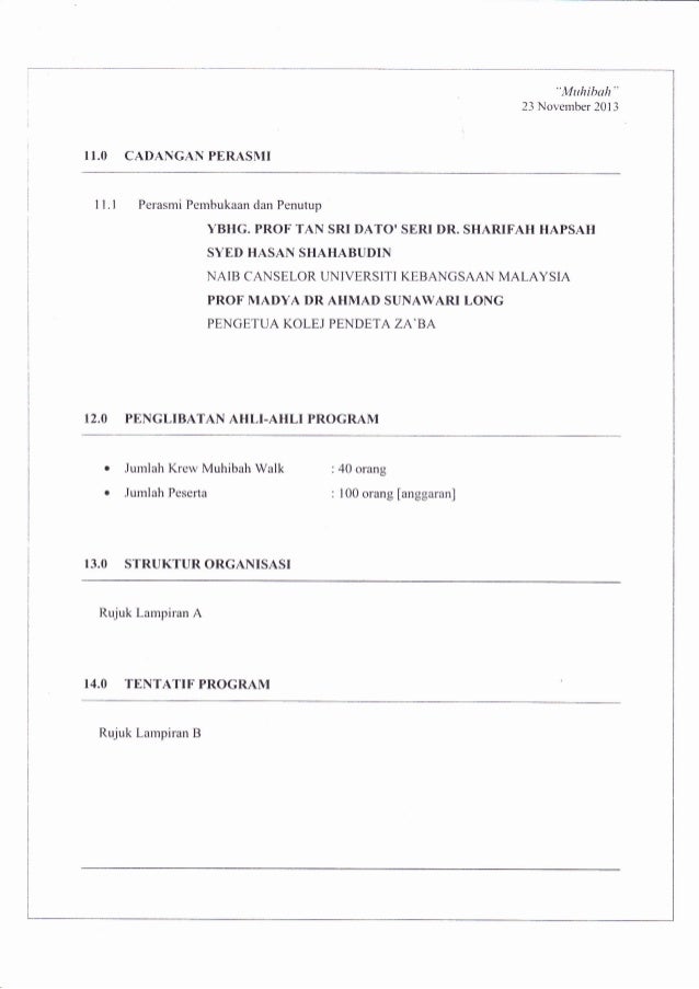 Kertas Kerja Muhibbah Walk