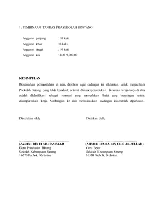 Kertas kerja tandas prasekolah | DOCX