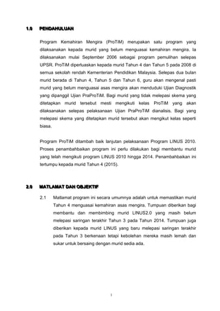 Kertas makluman untuk pelaksanaan program pro tim | PDF