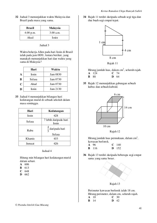 Kertas ramalan upsr 1
