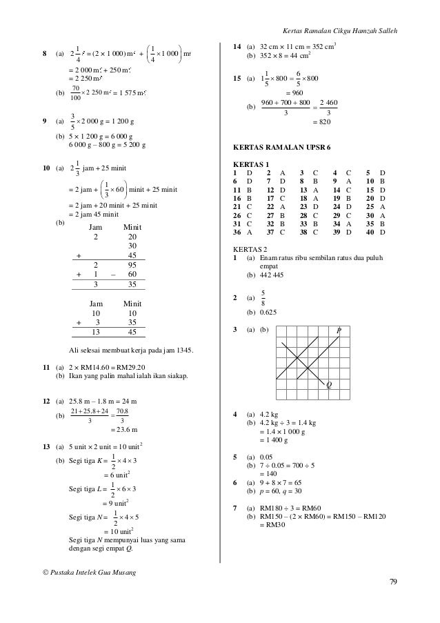 Kertas ramalan upsr 1