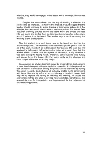 The effectiveness of using visual aids in introducing new vocabulary to ...