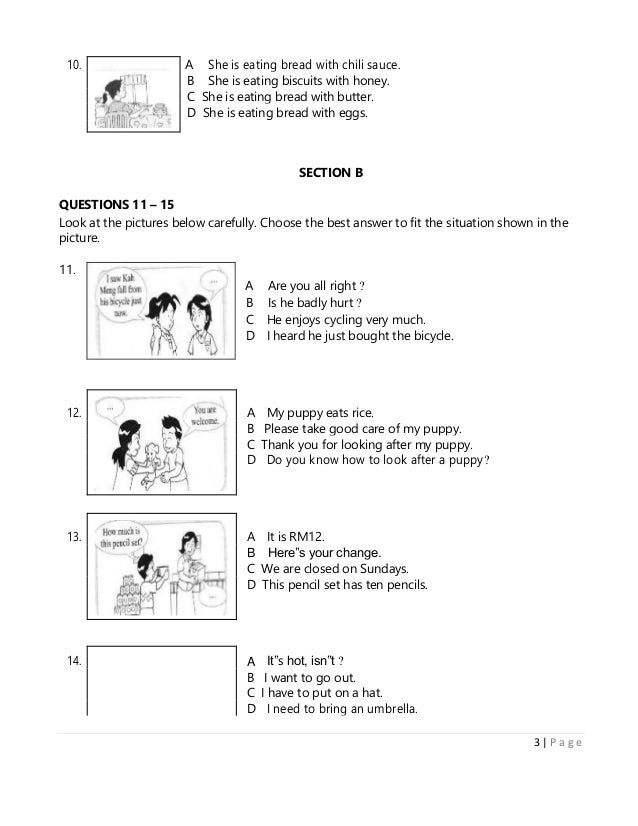 Soalan English Tahun 5 : soalan bahasa inggeris PPKI tahun 5 - → →