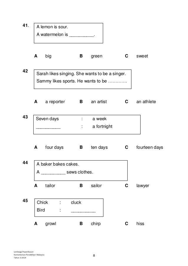 Kertas soalan ujian aptitud am tahun 3 (sjkt)