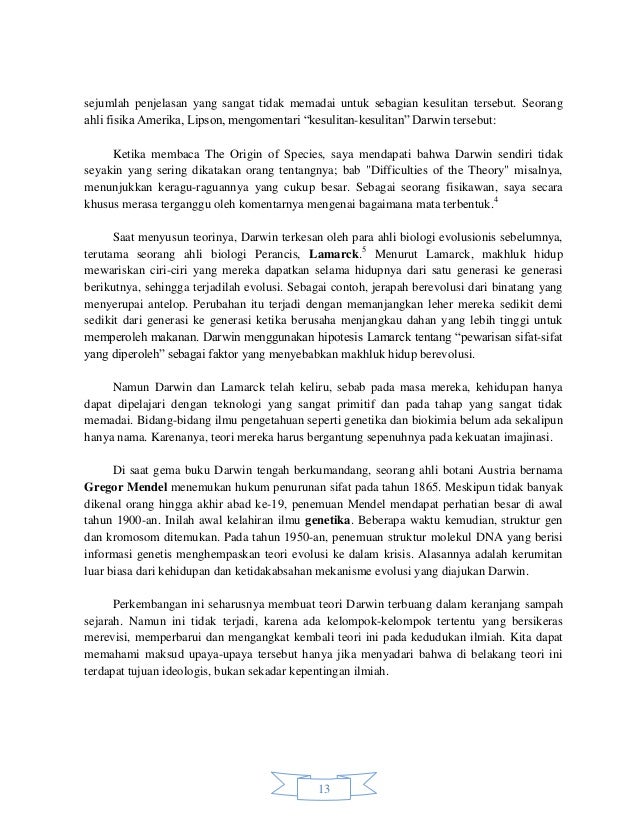 Keruntuhan Teori Evolusi
