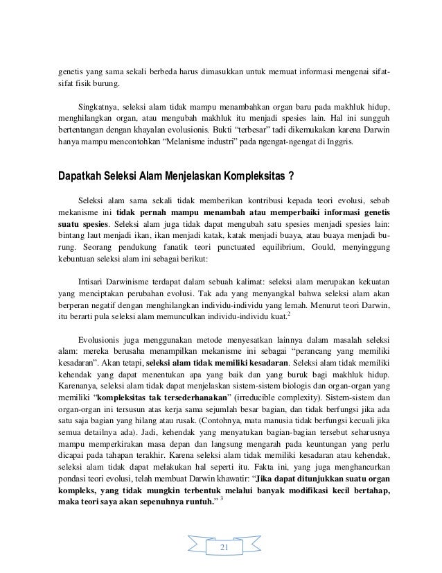 Keruntuhan Teori Evolusi