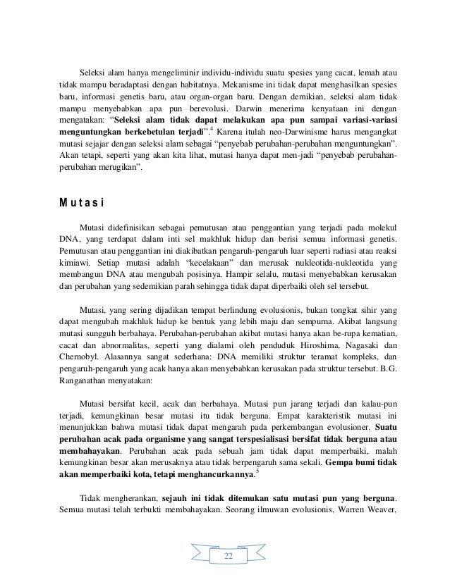 Keruntuhan Teori Evolusi