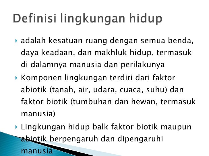 Kerusakan Pelestarian Lingkungan