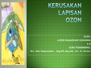 OLEH:
                      AJENG RAMADHANI GUNAWAN
                                              X.9
                               GURU PEMBIMBING:
Drs. Oan Hasanuddin , SAg.RO.Akp,MA, MA, M. Kester
 