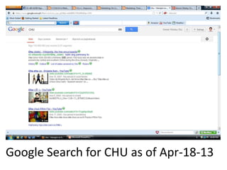 Google Search for CHU as of Apr-18-13
 