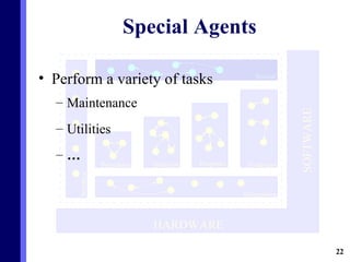 Special Agents Perform a variety of tasks Maintenance Utilities … 