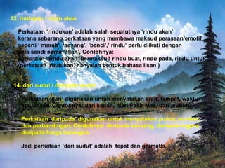 Maksud Rindu Kesalahan tatabahasa | PPT