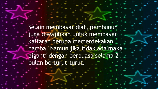 Kesalahan Yang Mewajibkan Diyat Dan Kaffarah