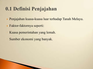 Kesan penjajahan barat terhadap pentadbiran dan ekonomi di malaysia