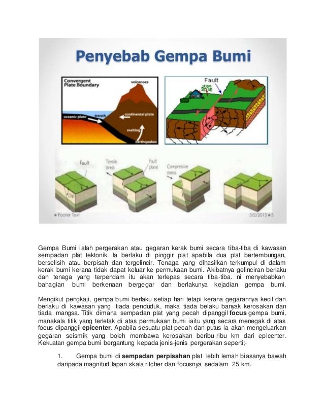 kesan pergerakan kerak bumi
