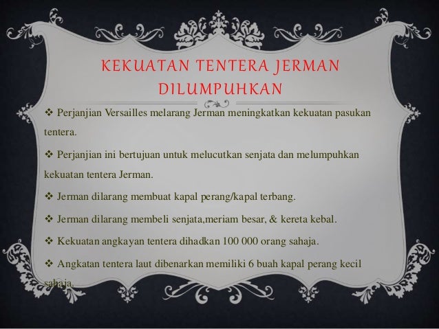 Kesan Perjanjian Versailles Yang Ditandatangani Pada 28 Jun 1919 Te