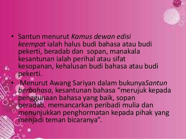 Kesantunan bahasa