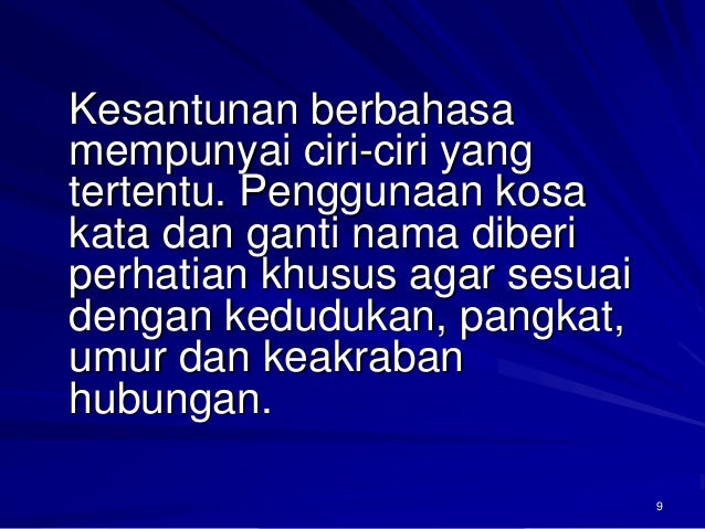 Kesantunan berbahasa (3)