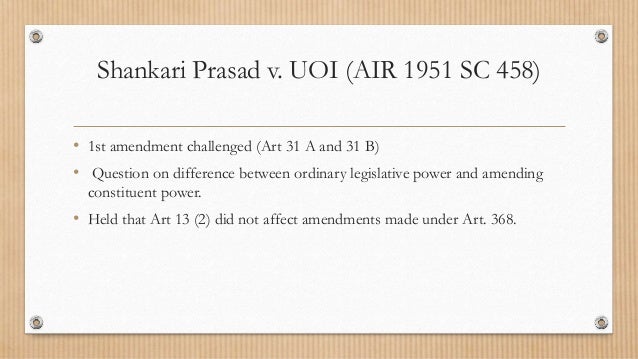 a case sajjan singh v state of rajasthan In this case shankari pardesh vs union of india 1951 supreme court and sajjan singh vs state of rajasthan 1965 were overruled these two cases also landmark judgement of amendment 1st to 17th. a case sajjan singh v state of rajasthan In this case shankari pardesh vs union of india 1951 supreme court and sajjan singh vs state of rajasthan 1965 were overruled these two cases also landmark judgement of amendment 1st to 17th.