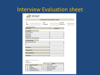 Interview Evaluation sheet

 