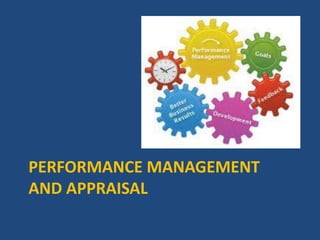 PERFORMANCE MANAGEMENT
AND APPRAISAL

 