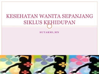 S U T A R M I , M N
KESEHATAN WANITA SEPANJANG
SIKLUS KEHIDUPAN
 