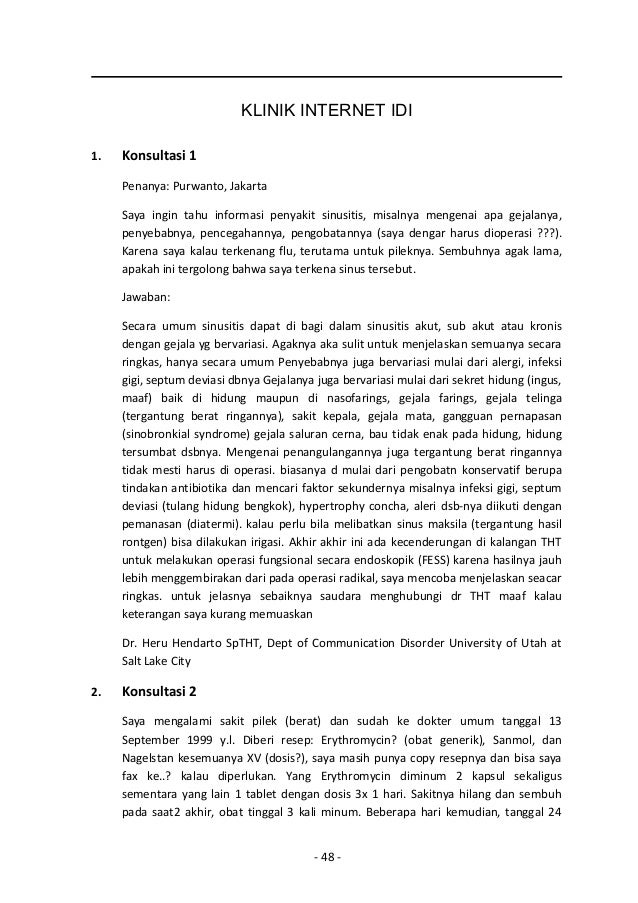 Kesehatan 5 sinusitis