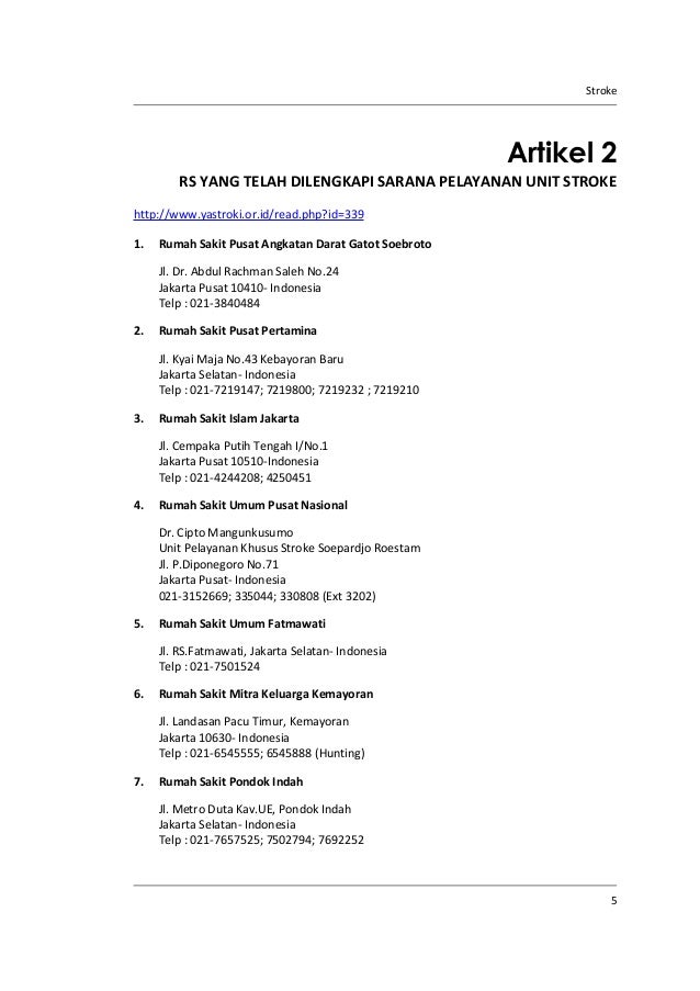 Kesehatan 6 penyakit stroke