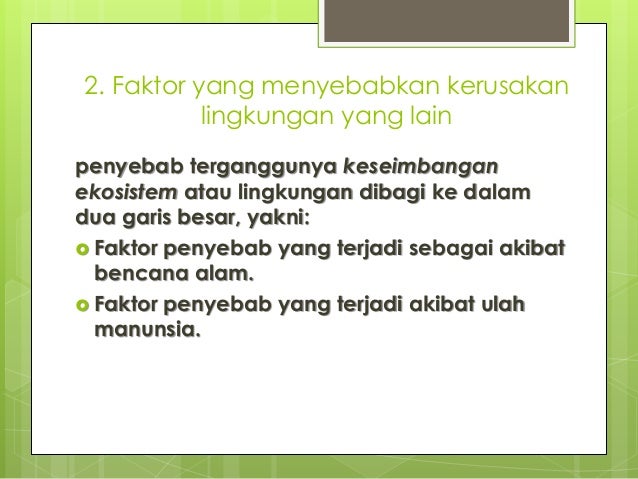 Sebutkan Faktor Yang Mempengaruhi Keseimbangan Ekosistem Coba Sebutkan