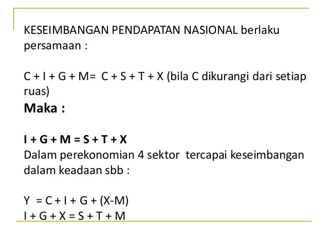 Keseimbangan Pendapatan Nasional Ekonomi