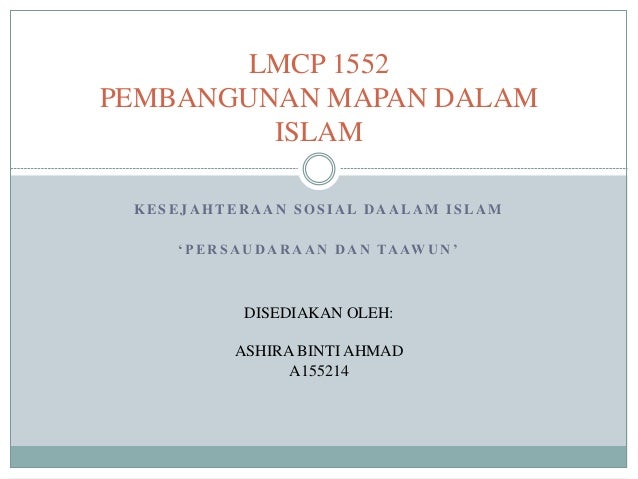 Kesejahteraan Sosial Dalam Islam