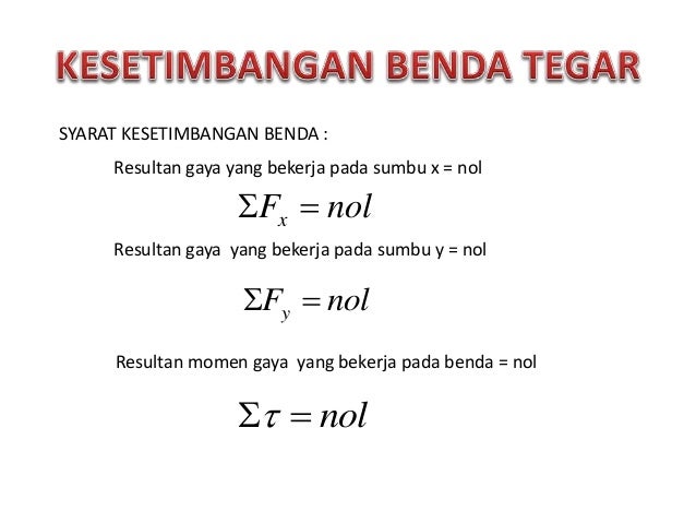 Fisika Kesetimbangan Benda Fisika Kesetimbangan Benda
