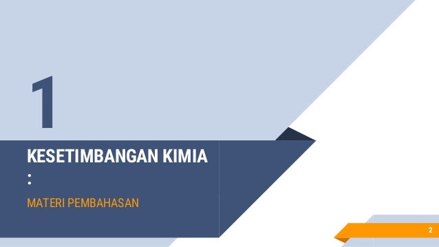 Kesetimbangan Kimia Kimia Dasar