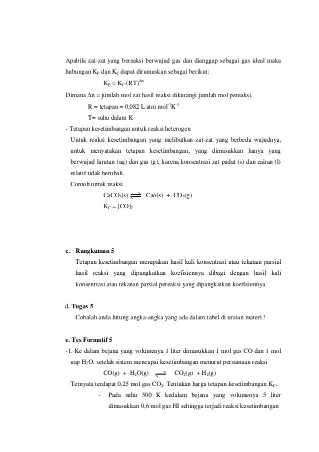 Kesetimbangan Kimia 2