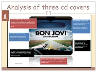 Analysis of three cd covers 1 