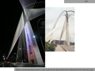 TOPIC




BRIDGES_ SERI WAWASAN BRIDGE_MALAYSIA_ FORTH YR ARCHITECTURE_0828_CONSTRUCTION TECHNOLOGY AND STRUCTURES_BSSA_NMIMS
 
