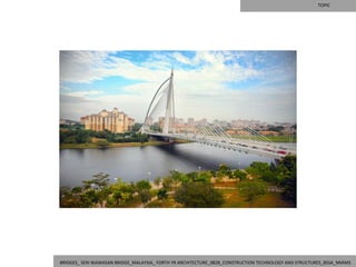 TOPIC




BRIDGES_ SERI WAWASAN BRIDGE_MALAYSIA_ FORTH YR ARCHITECTURE_0828_CONSTRUCTION TECHNOLOGY AND STRUCTURES_BSSA_NMIMS
 