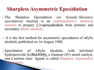 Katsuki Sharpless Asymmetric Epoxidation and its Synthetic Applications ...