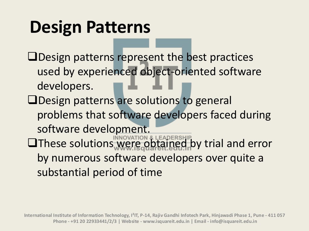Introduction To Design Pattern