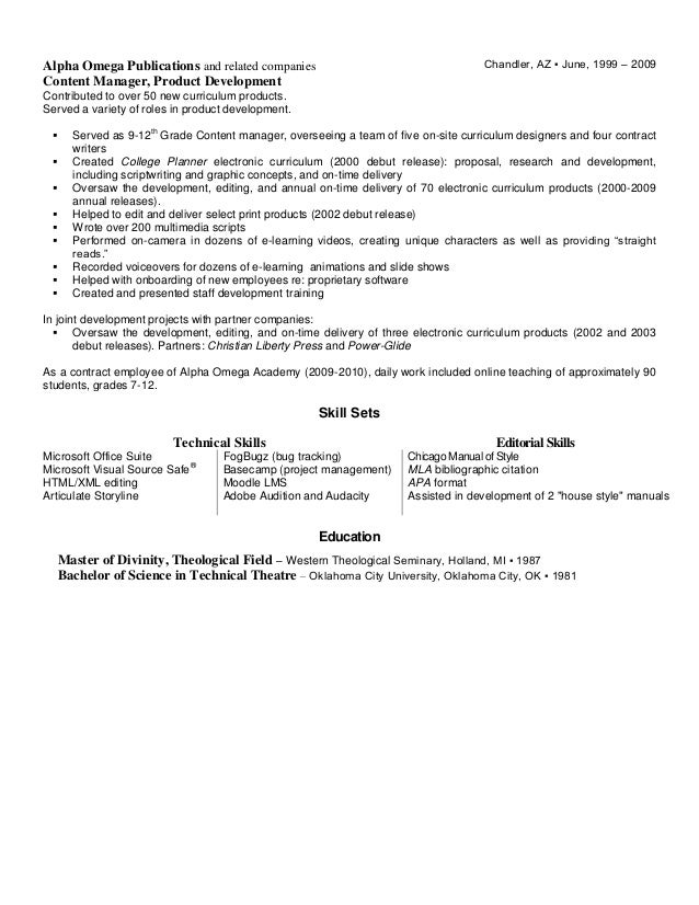 Keith Shull Instructional Designer Resume