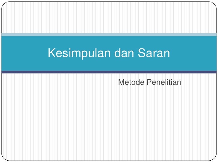 Kesimpulan dan saran doc kesimpulan dan saran