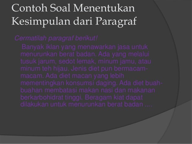 Kesimpulan Paragraf