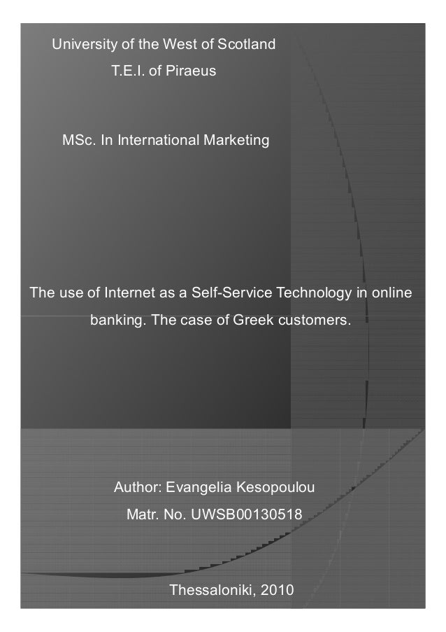 Master thesis internet banking