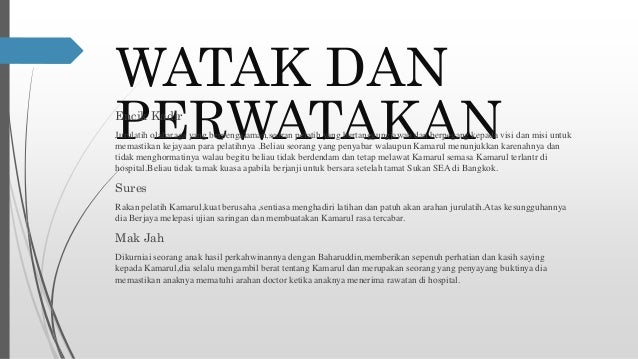 Novel Pelari Muda Watak Perwatakan Nota Komsas Tingkatan 1 Pelari Muda Malaypure Encik Kadir Memberi Nasihat Kepada Kamarul Ninis Carna